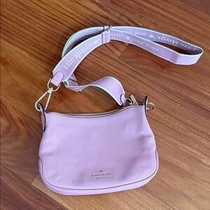 kate spade Pink Rosie Leather Crossbody with Branded Strap